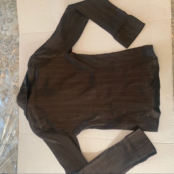 Kula collection ladies brown ruffled long sleeve top size 42 (EU) fits medium sz - Picture 6 of 12